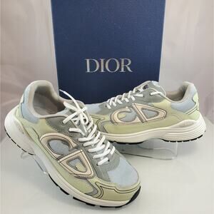 Dior Men's Sneakers in Light Blue and Pale Green